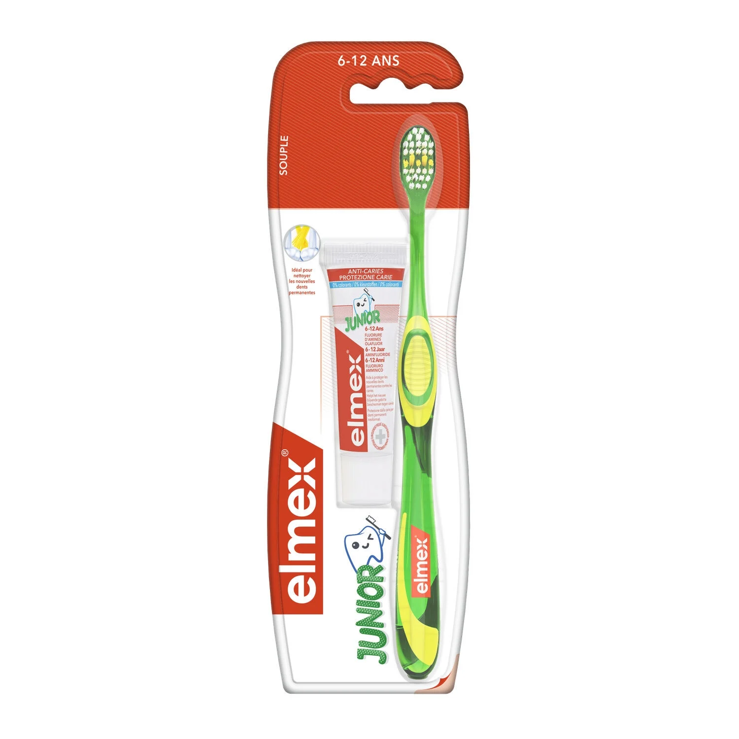 Toothbrush + Soft Anti-Caries Toothpaste Junior 612 Years -  Elmex
