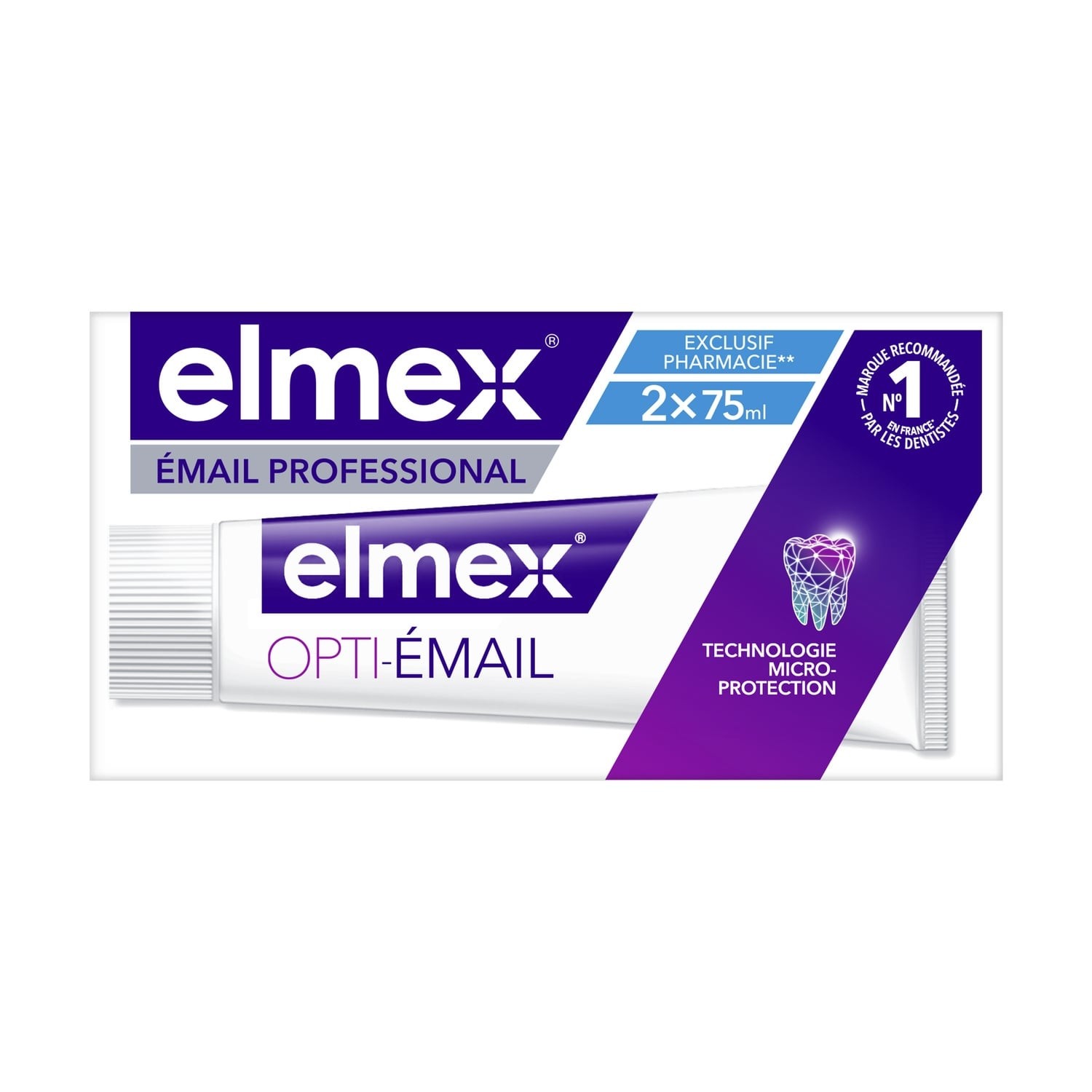 2x75ml Dent Prof Prot Emai 榆木 - ELMEX