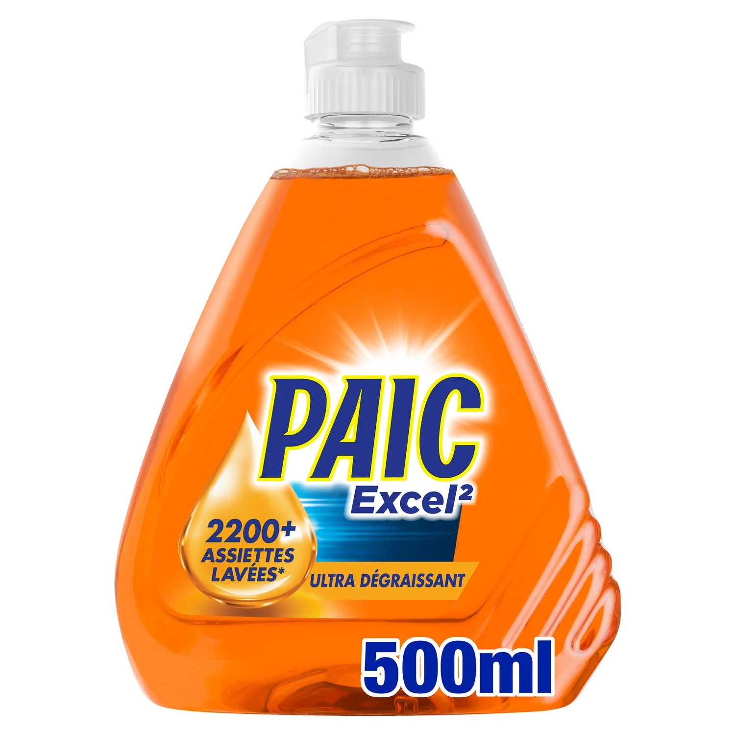 Ultra degreasing dishwashing liquid Excel² 500ml - PAIC