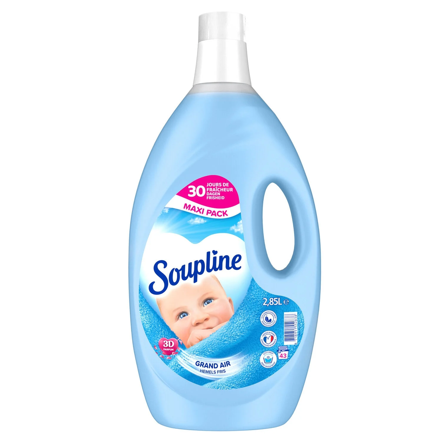 3d Grand Air Liquid Fabric Softener 2.85l - Soupline