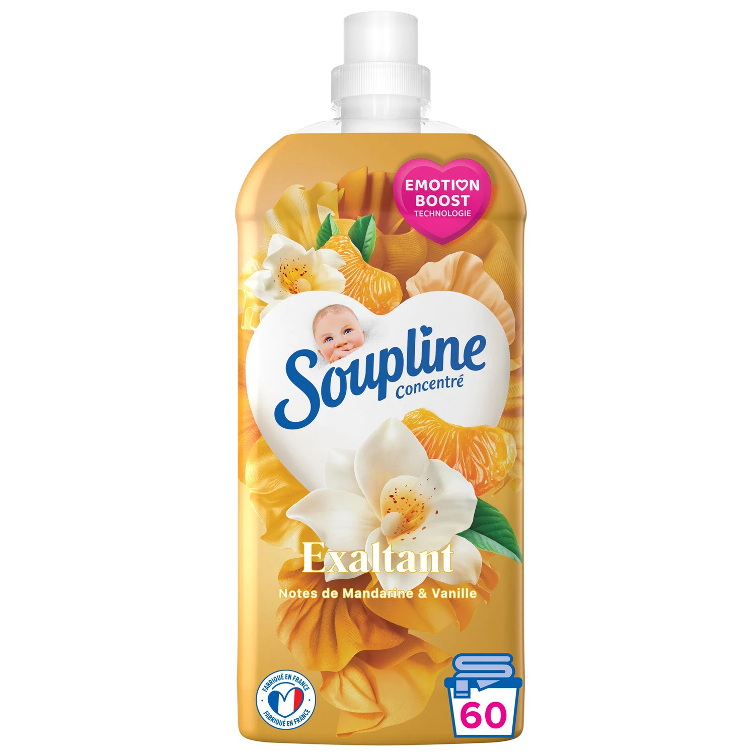 3d Concentrated Fabric Softener Scented Freshness Mandarin & Vanilla Notes 1.28l -soupline