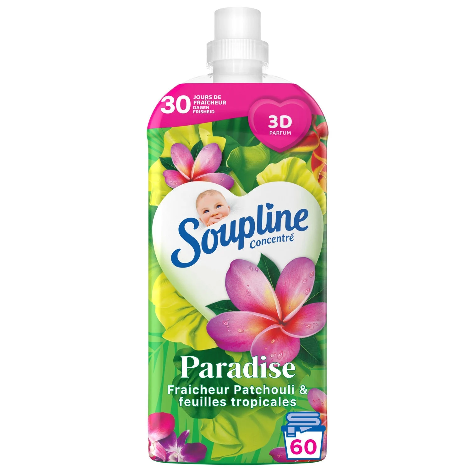 3d Concentrated Fabric Softener Scented Freshness Paradise Collection 1.28l - Soupline