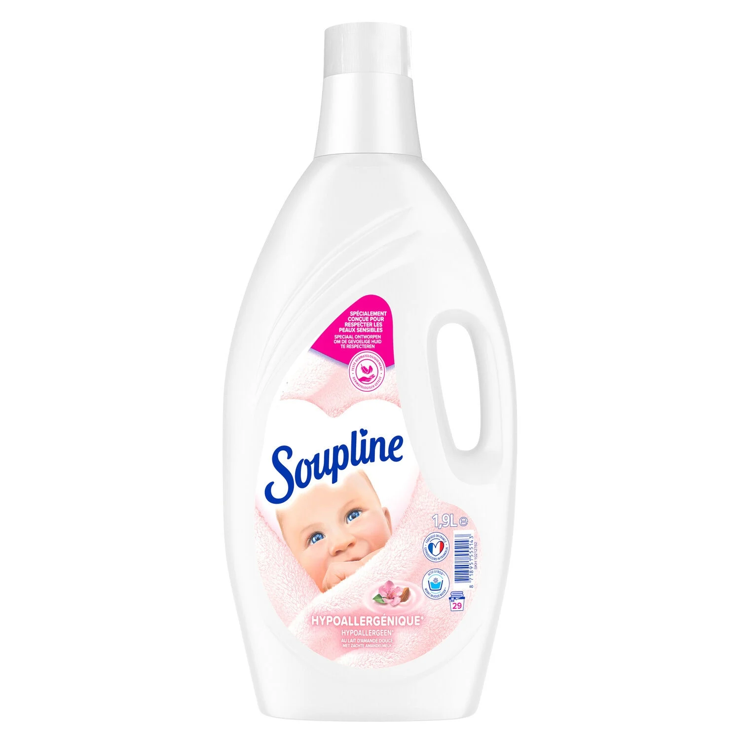 Hypoallergenic softener with sweet almond milk 1.9l - Soupline