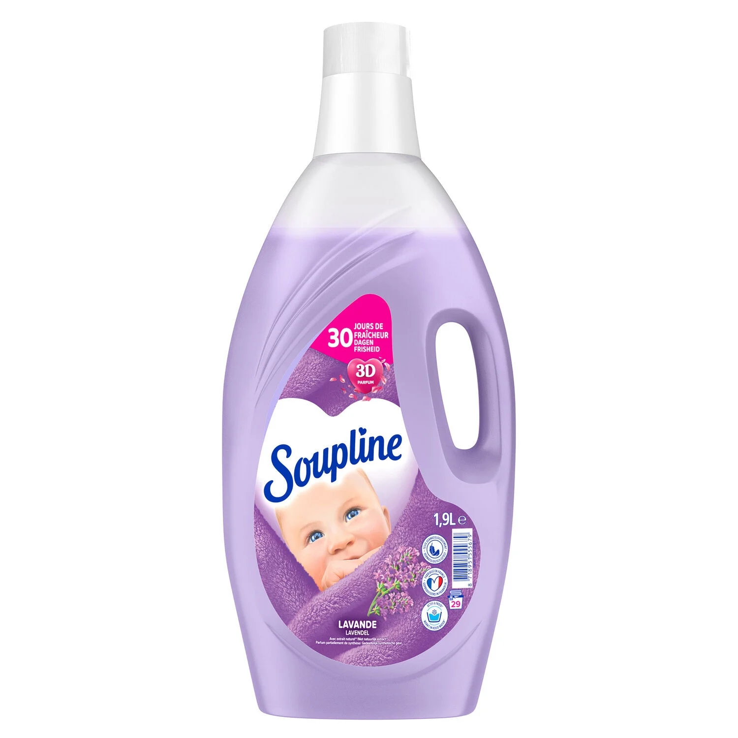 1.9l 3D lavender softener - Soupline