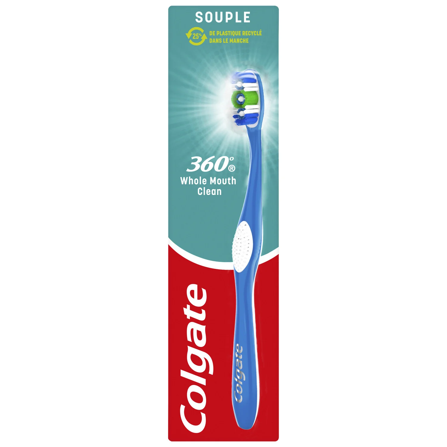Escova de dentes macia com cerdas lisas 360° para limpeza de boca inteira - Colgate