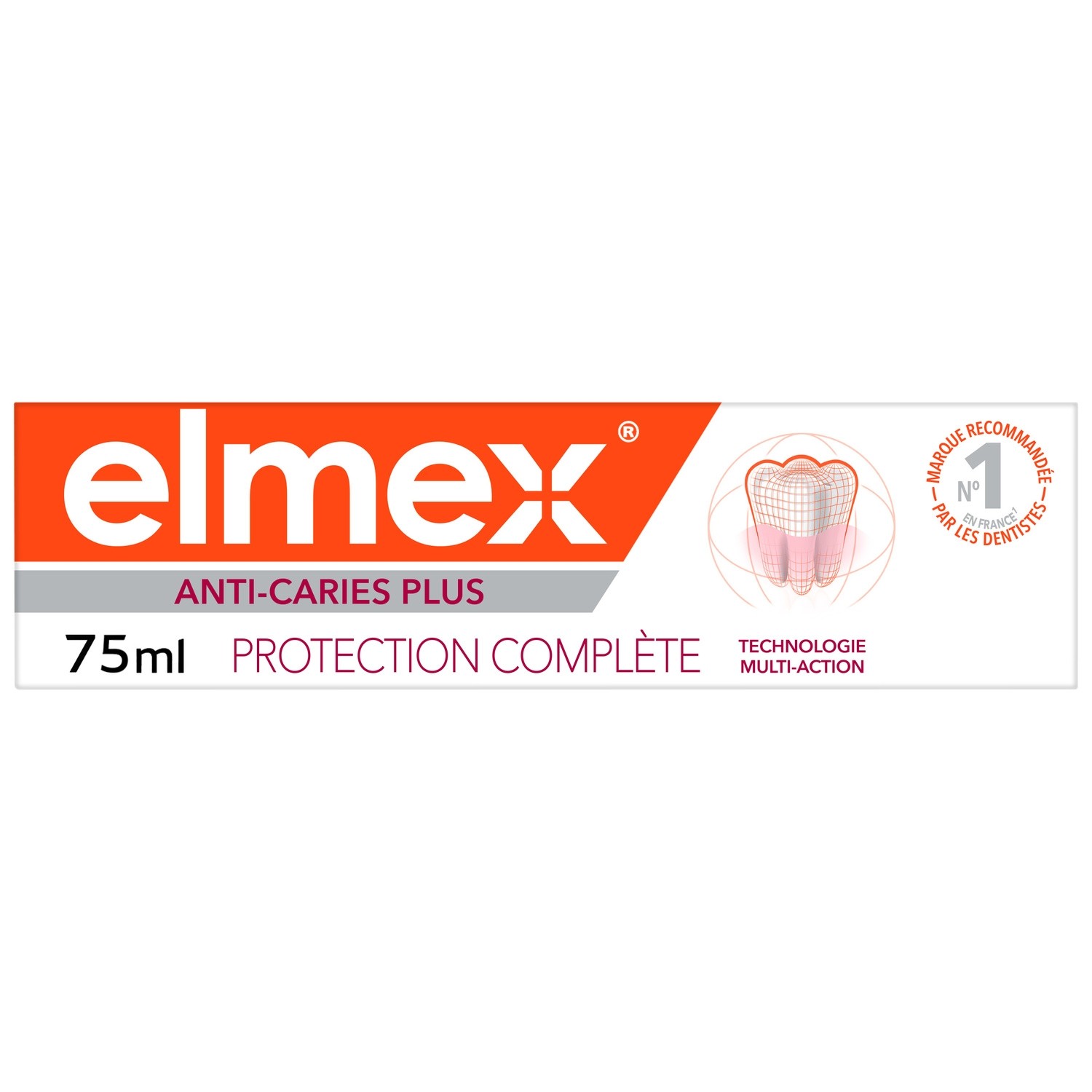 Dentifrice Anti-caries Complete Care 75 ml lot de 2 - ELMEX