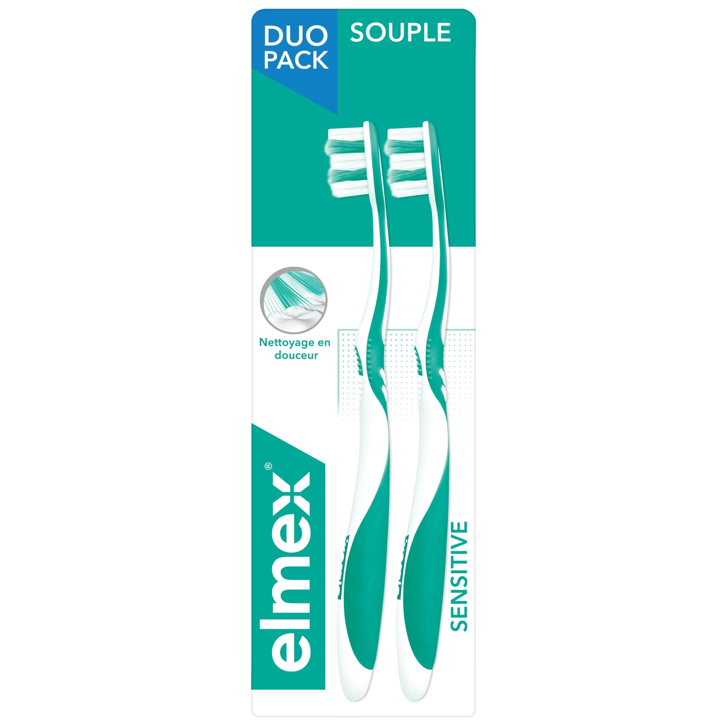 Brosse à Dents Sensitive Souple  Lot De 2 - Elmex