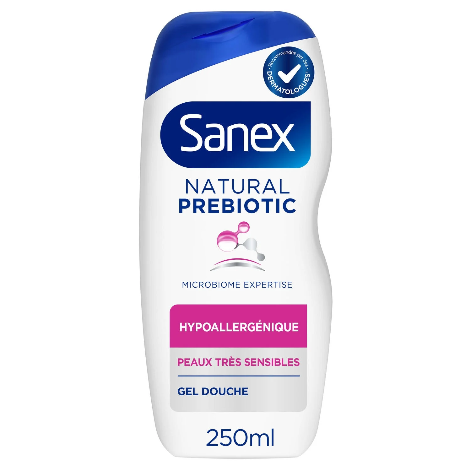 Natural Prebiotic Shower Gel Very Sensitive Skin Hypoallergenic 250ml - SANEX