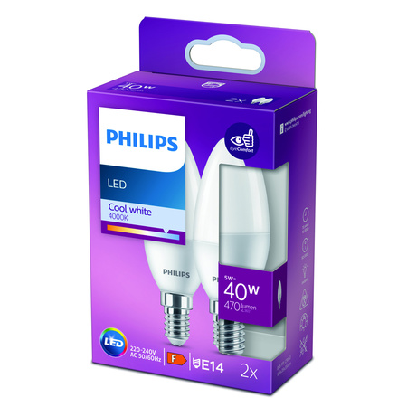Led Phl Fla E14 40w Bf Dp X2