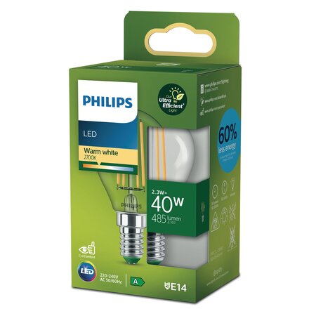 Led Cla 40w P45 E14 2700k Cl