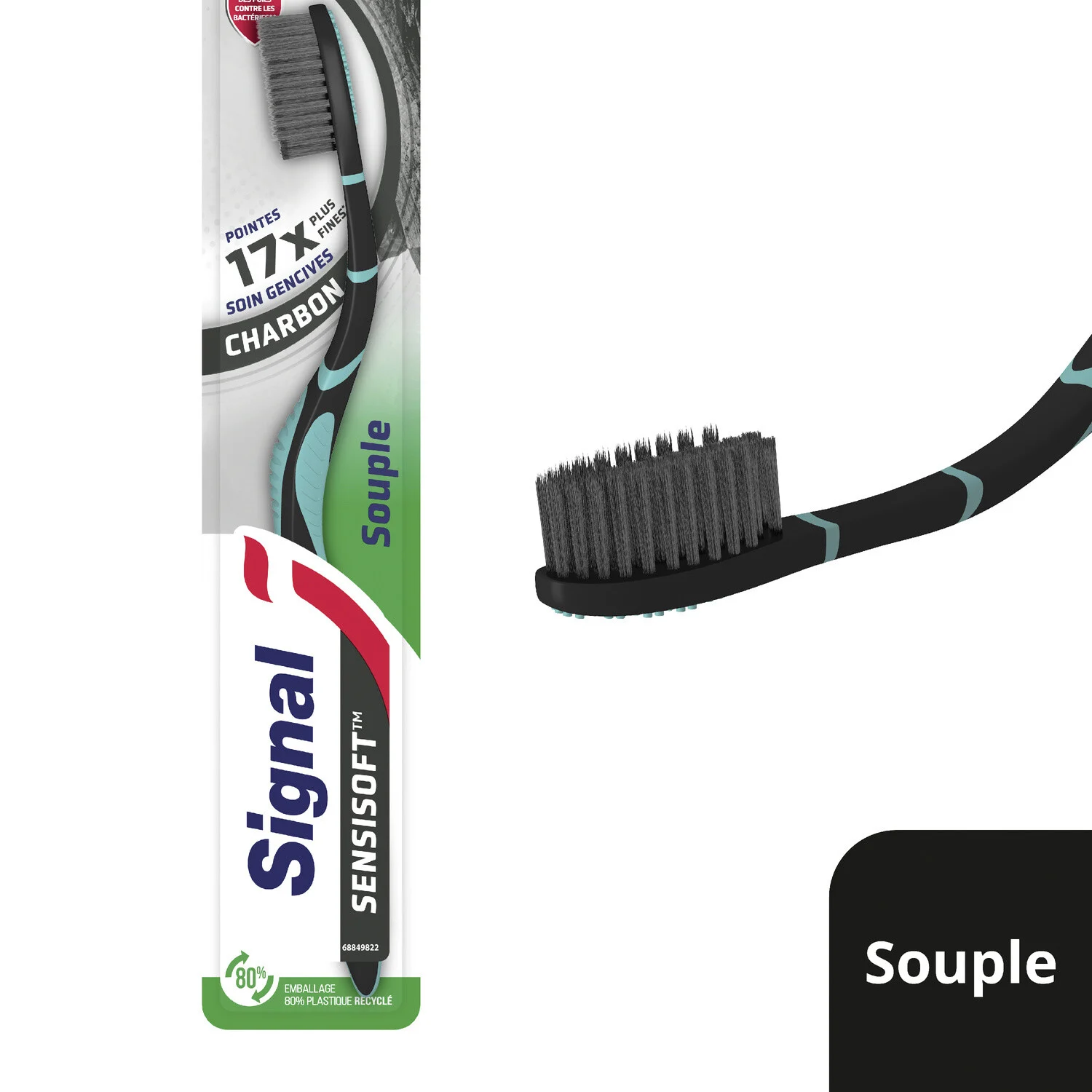 Brosse à Dents Sensisoft Charbon Souple - Signal