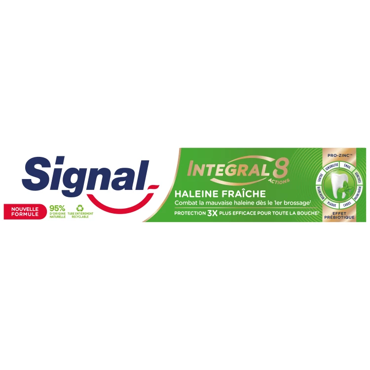 Signal Integral 8 Dentifrice Haleine Fraîche Effet Prébiotique Ntegral 8 75ml - Signal
