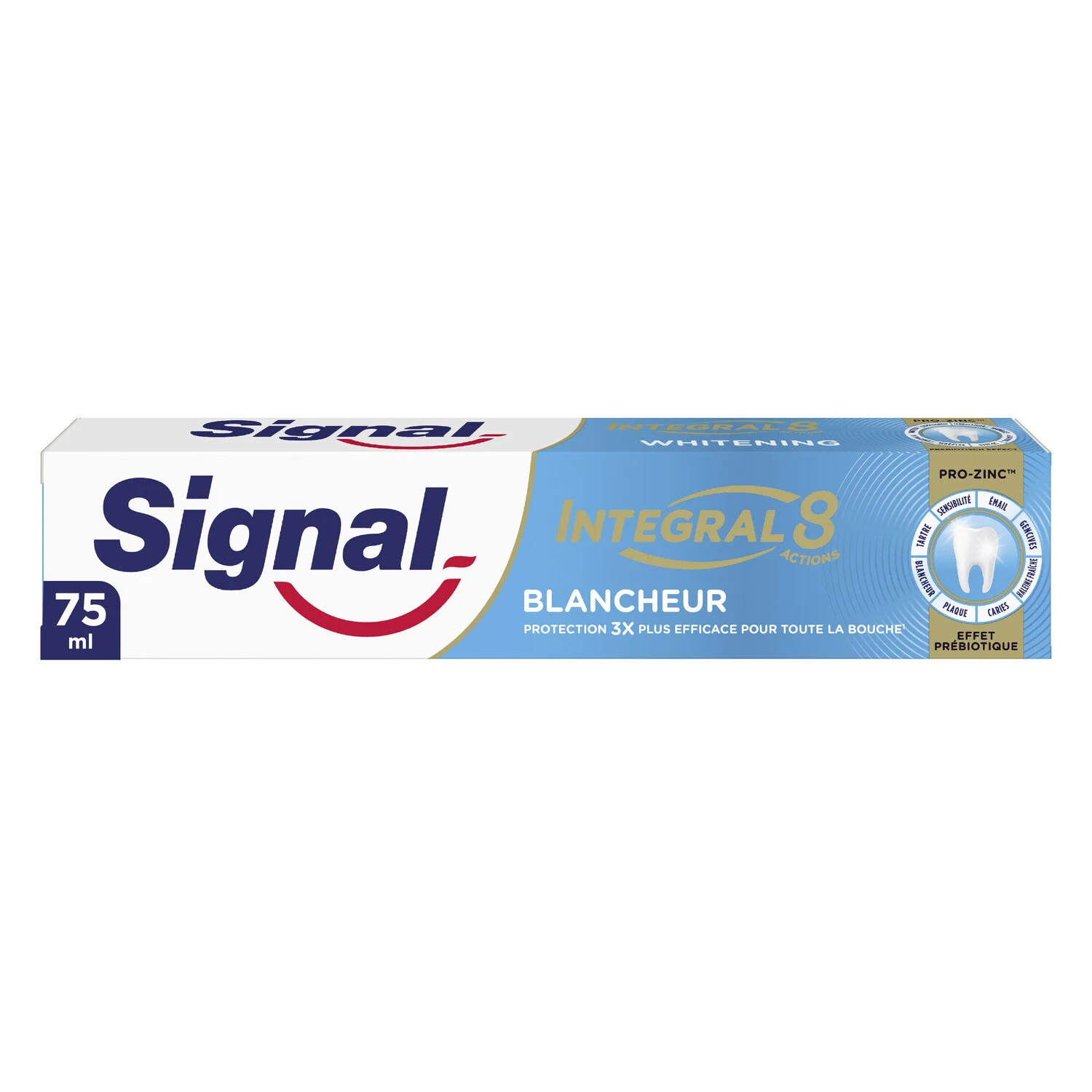 Integral 8 Whiteness Prebiotic Effect Toothpaste 75ml -signal