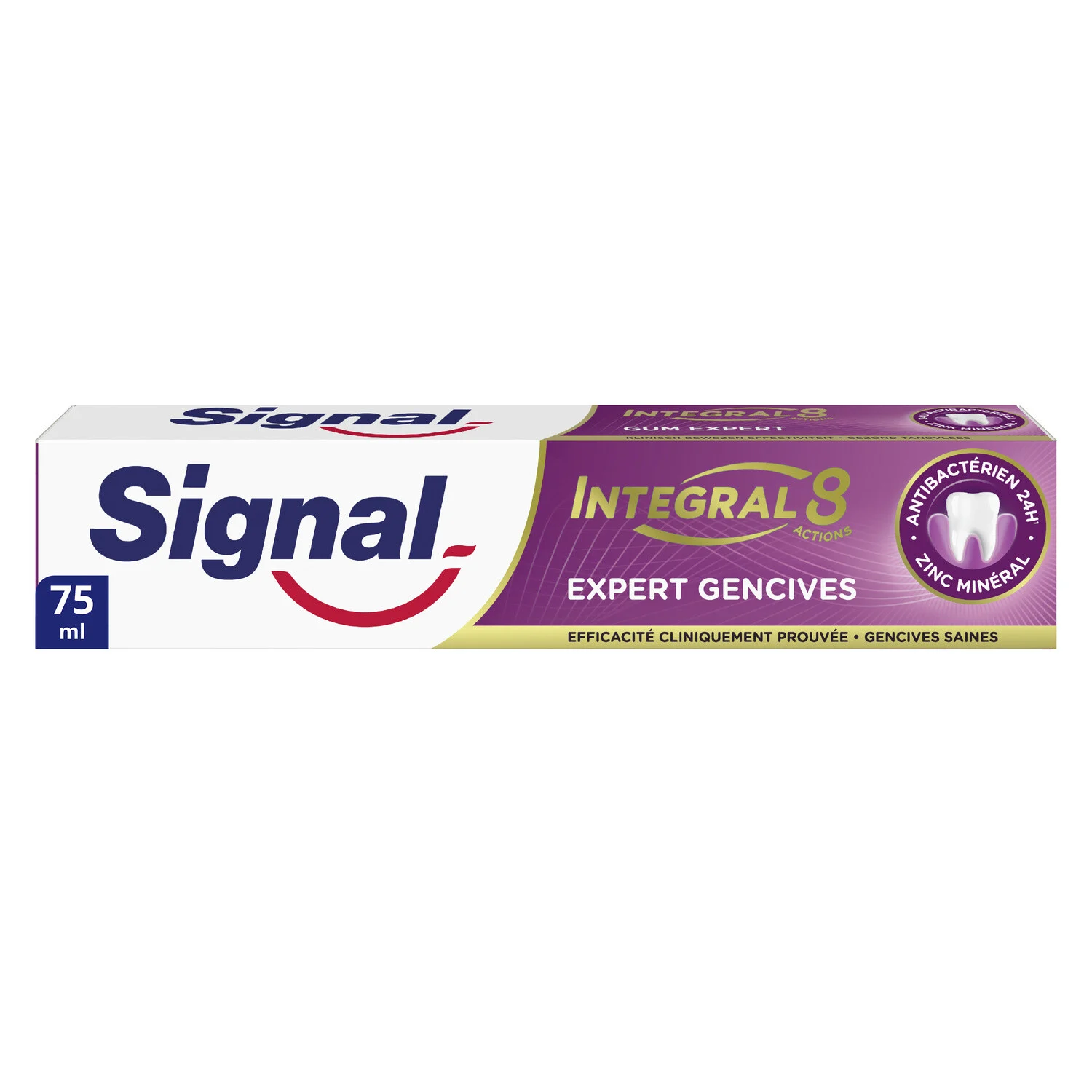 Dentifrice Integral 8 Resist+ Effet Prébiotique 75ml -signal