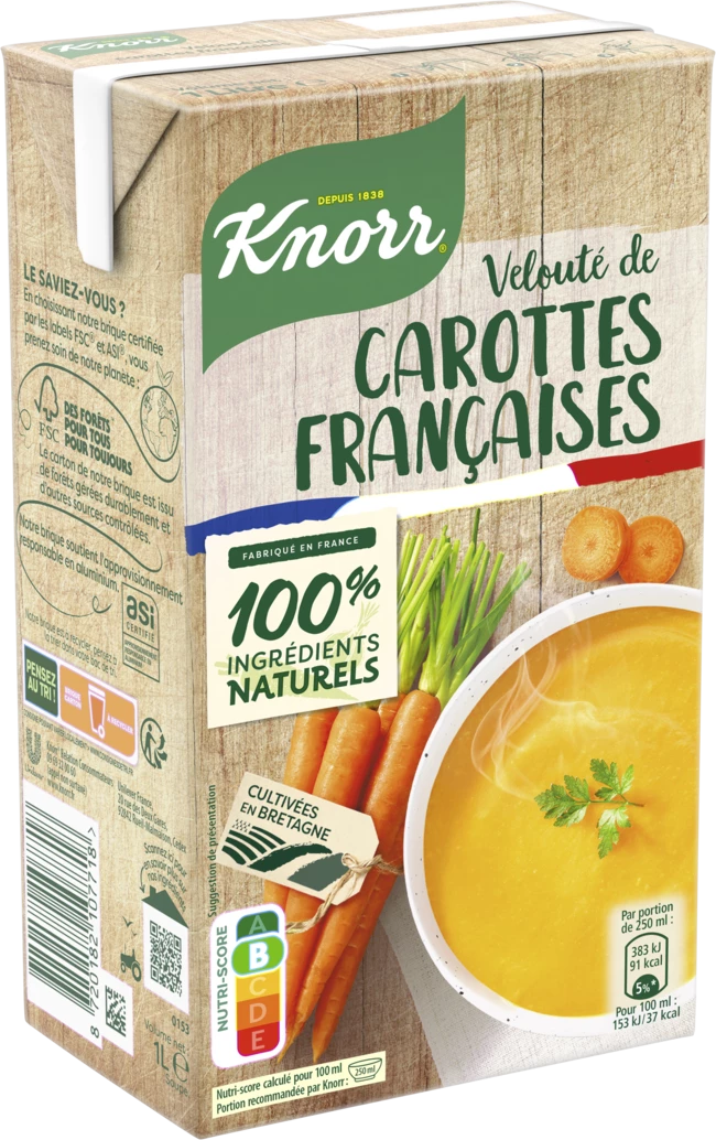 Sopa Velouté Francesa De Zanahoria, 1l - KNORR