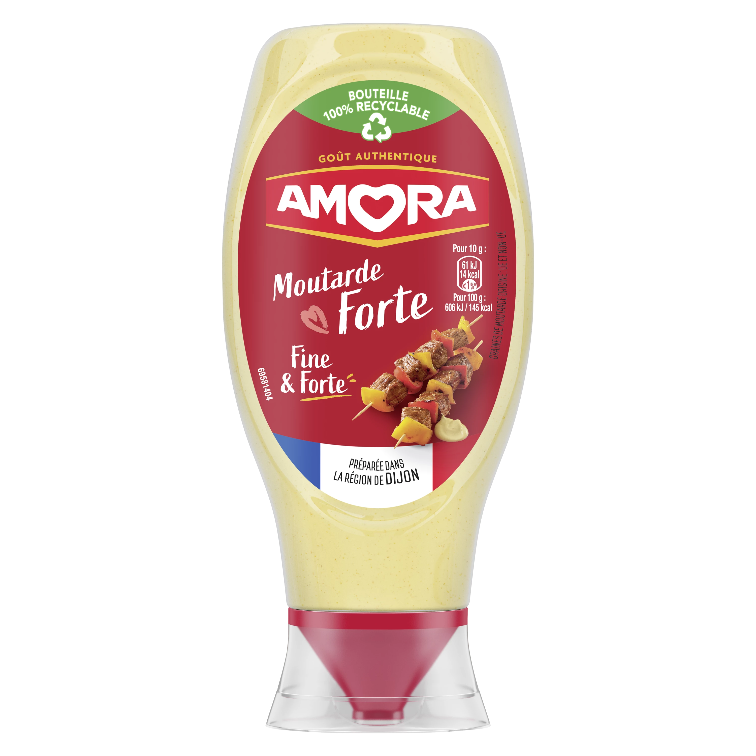 Mostaza Fina y Fuerte, 400g - AMORA