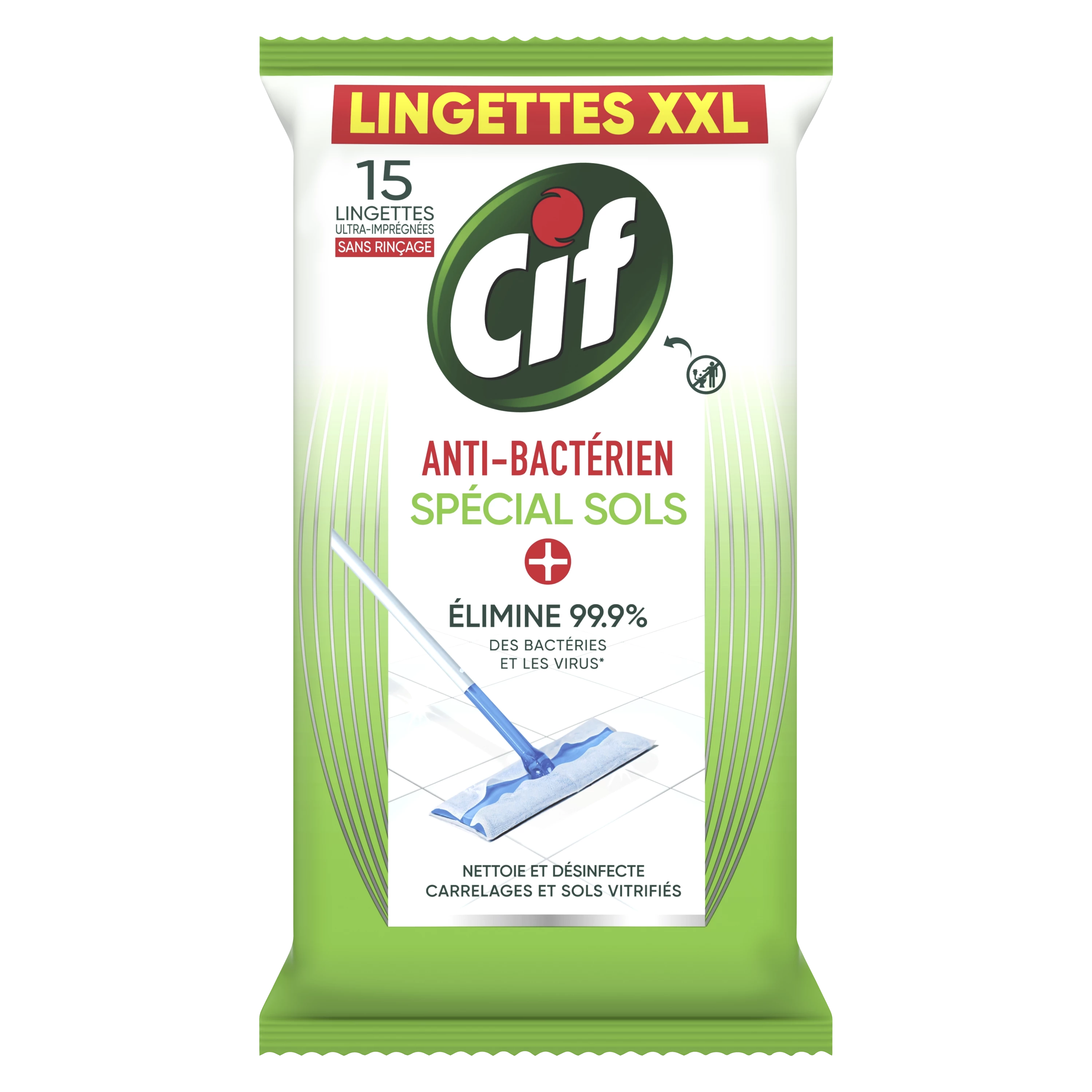 Cif 15 Lingettes Nett Lemon