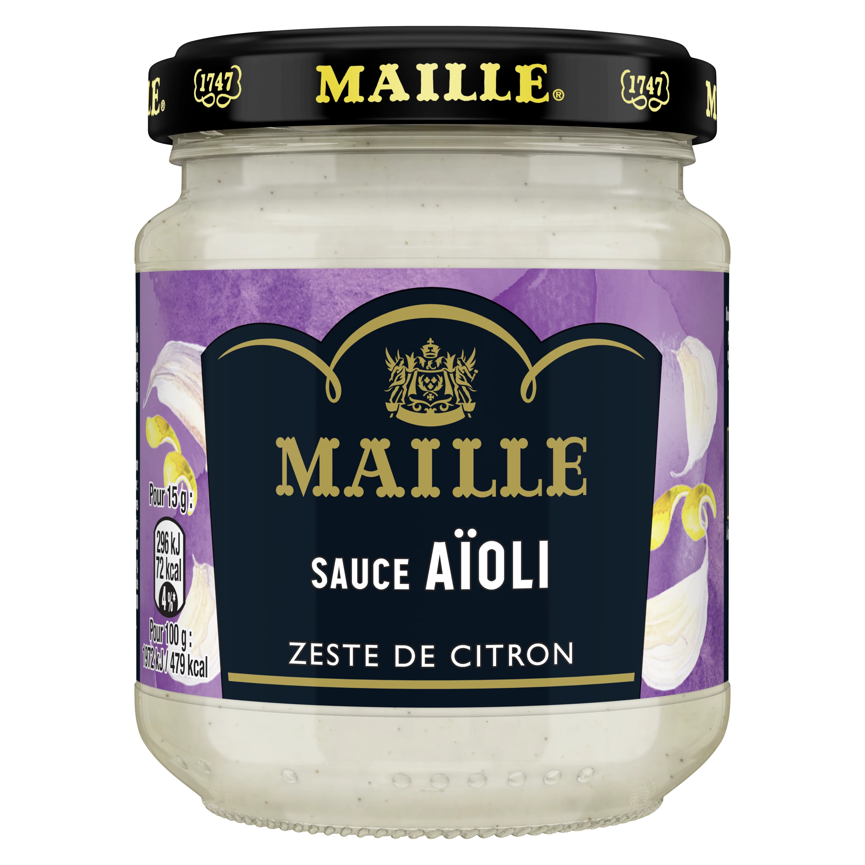 Lemon Zest Aioli Sauce, 185g - MAILLE
