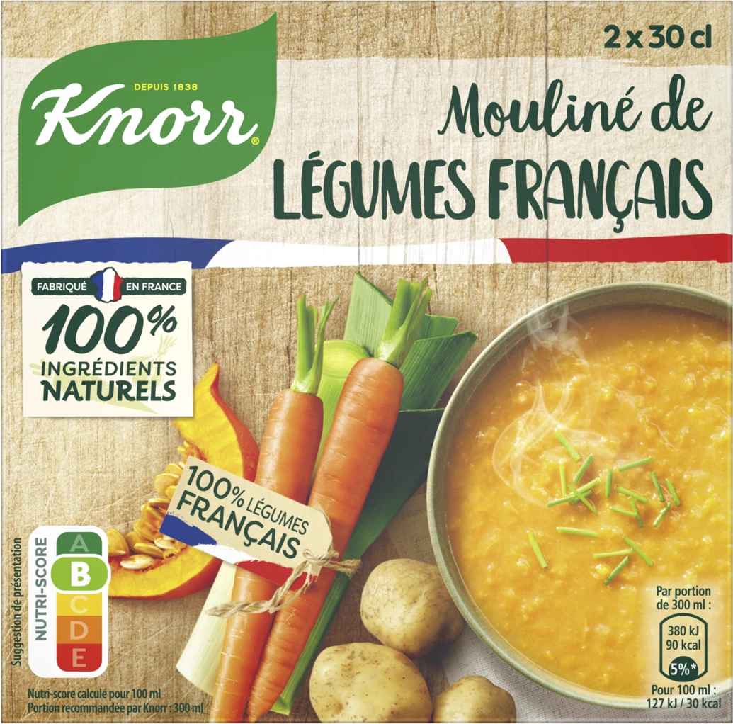 Sopa Líquida de Legumes Mouliné, 2X300ml -  KNORR