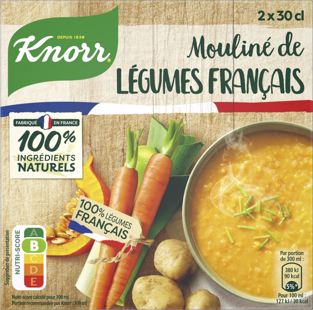 Mouliné vloeibare groentesoep, 2X300ml -  KNORR