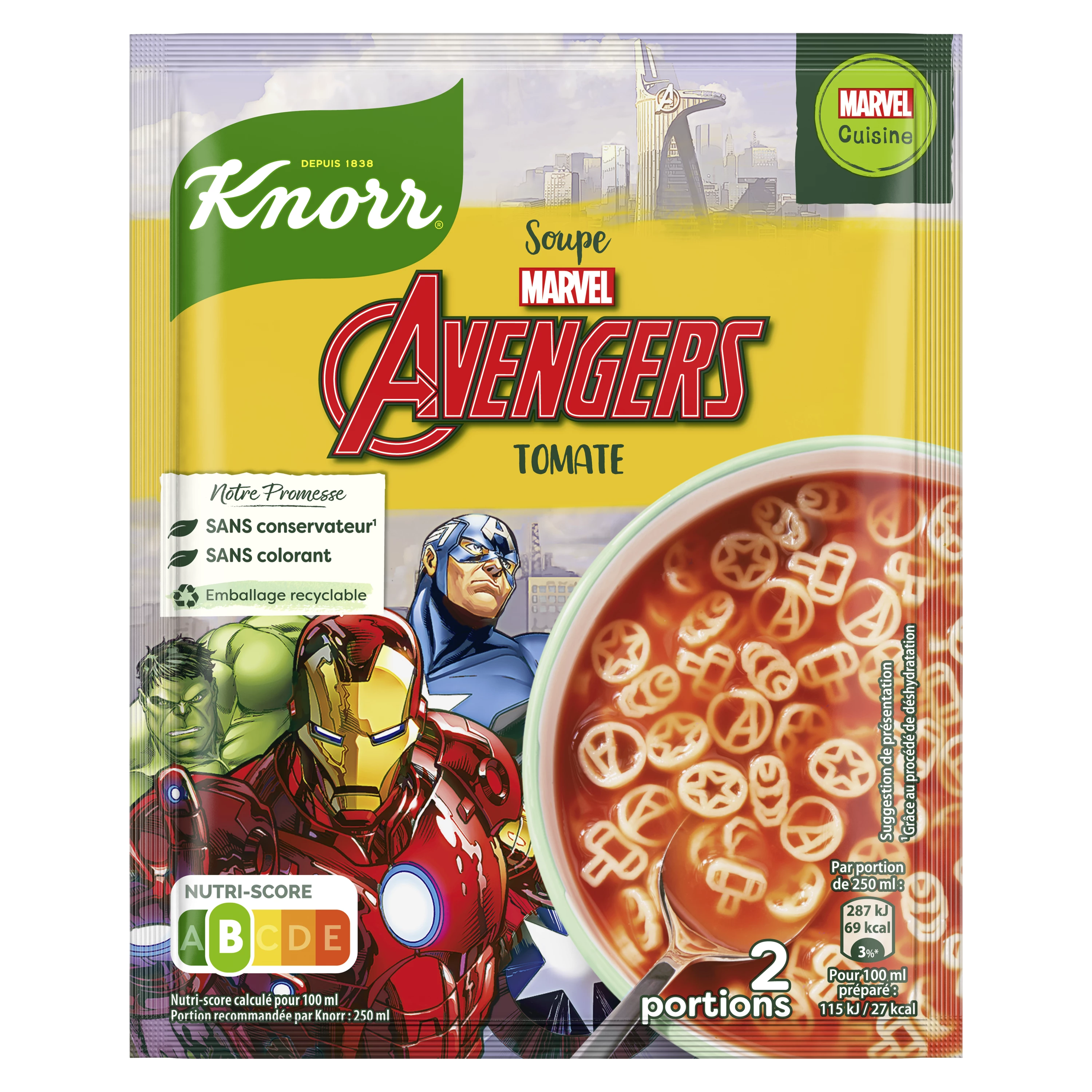 Soupe Déshydratée Avengers, 41g - KNORR