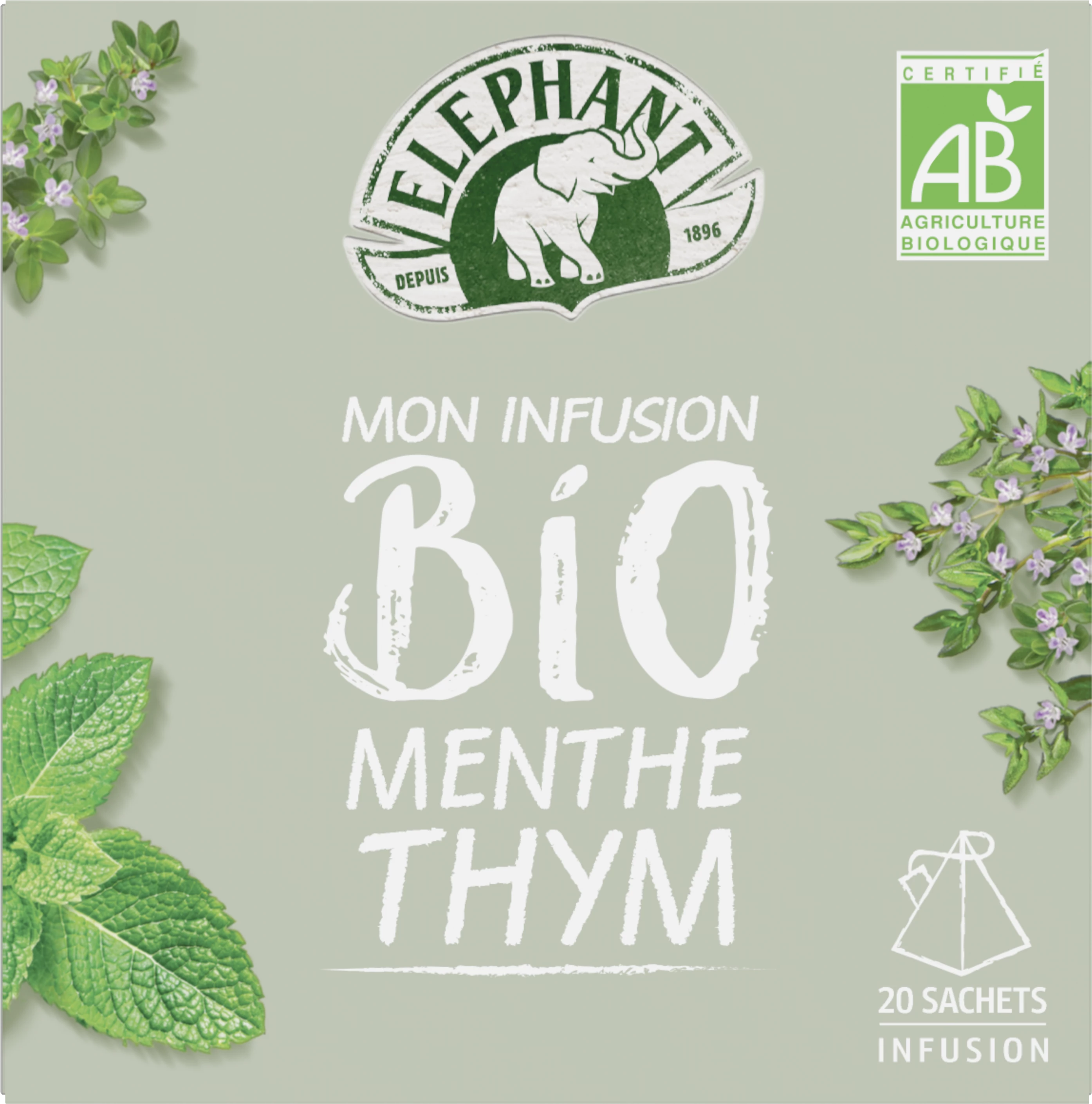 Elephant Organic Mint Thyme 20p 2