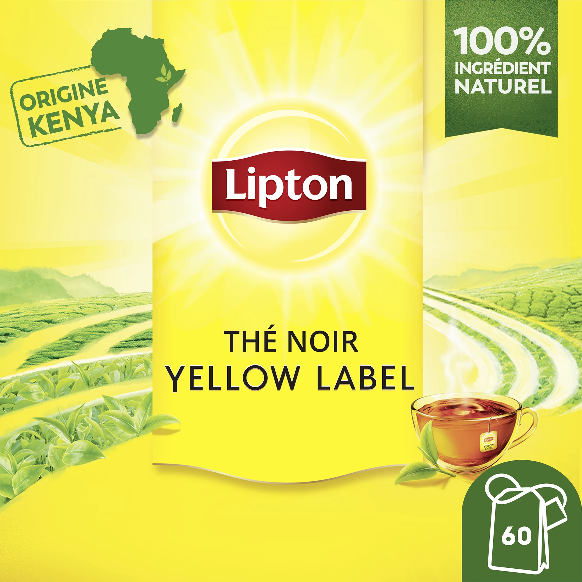 Thé Yellow Label 60s Quênia 120g - LIPTON