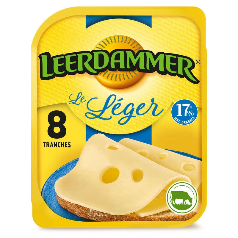 Fromage en tranche ligne 17% 200g - LEERDAMMER