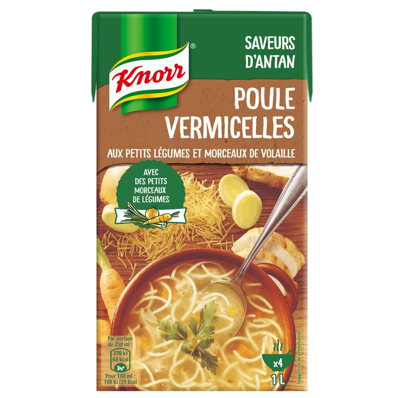 Sopa de Frango com Aletria, 1l - KNORR