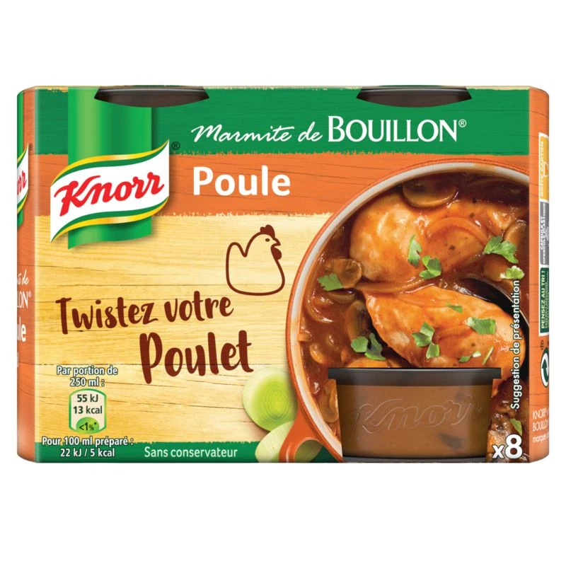 Pentola per brodo di pollo x8 - KNORR