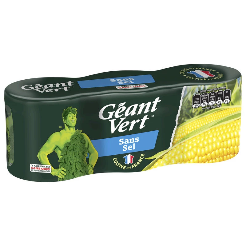 ذرة بدون اضافة ملح 3x14 - Géant vert