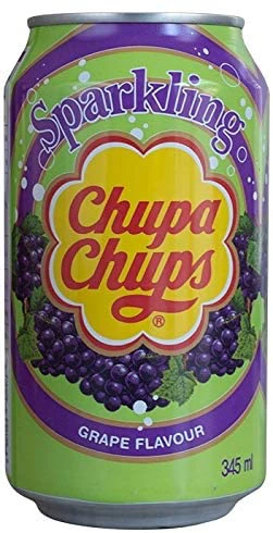 Grape Flavor Soft Drink, 345ml - CHUPA CHUPS