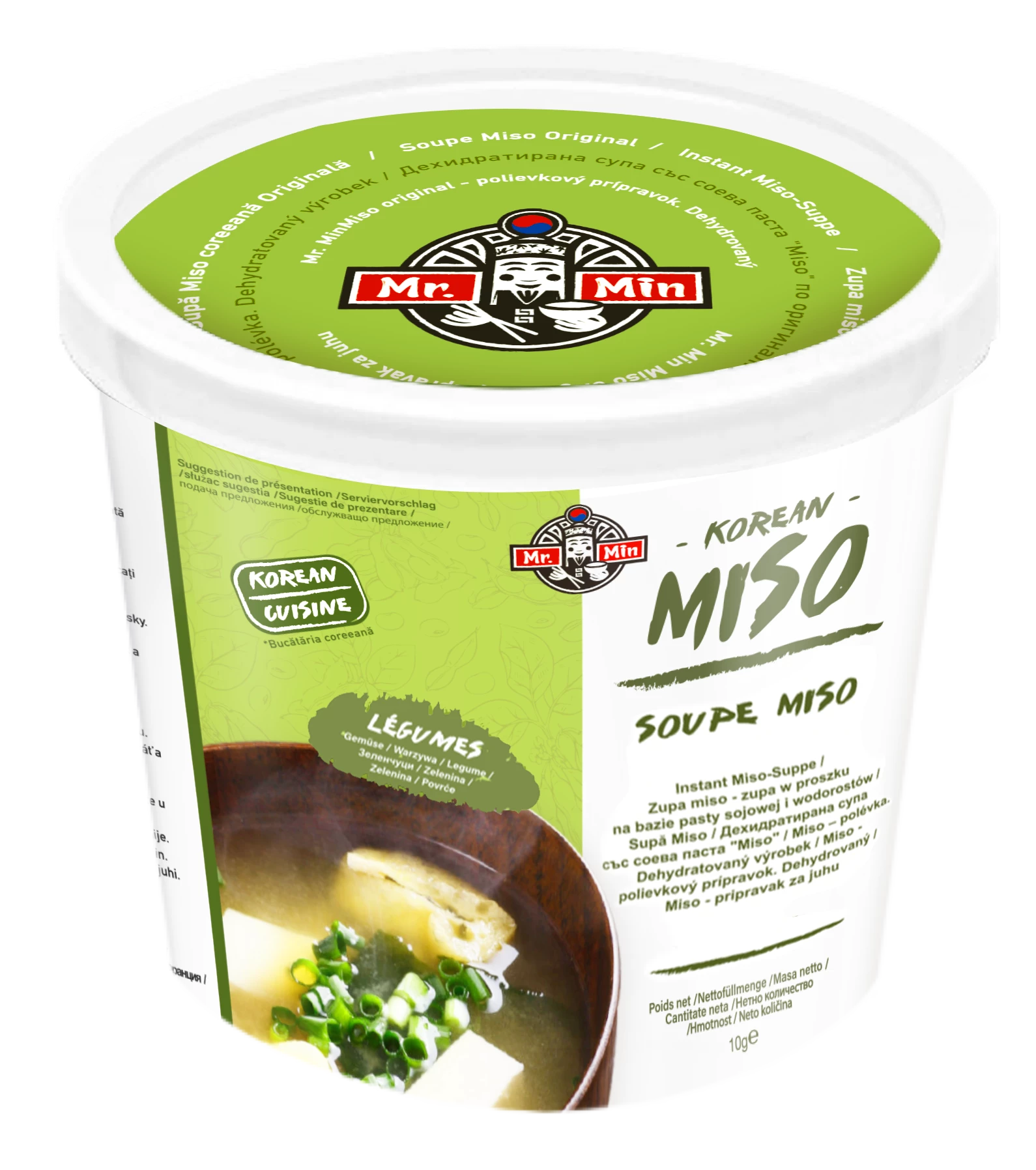 Soupe Miso Cup 10g 豆类 - MR MIN
