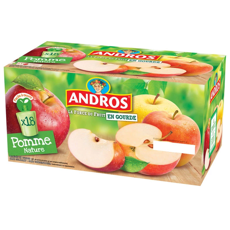 Gourdes pomme nature 18x90g - ANDROS