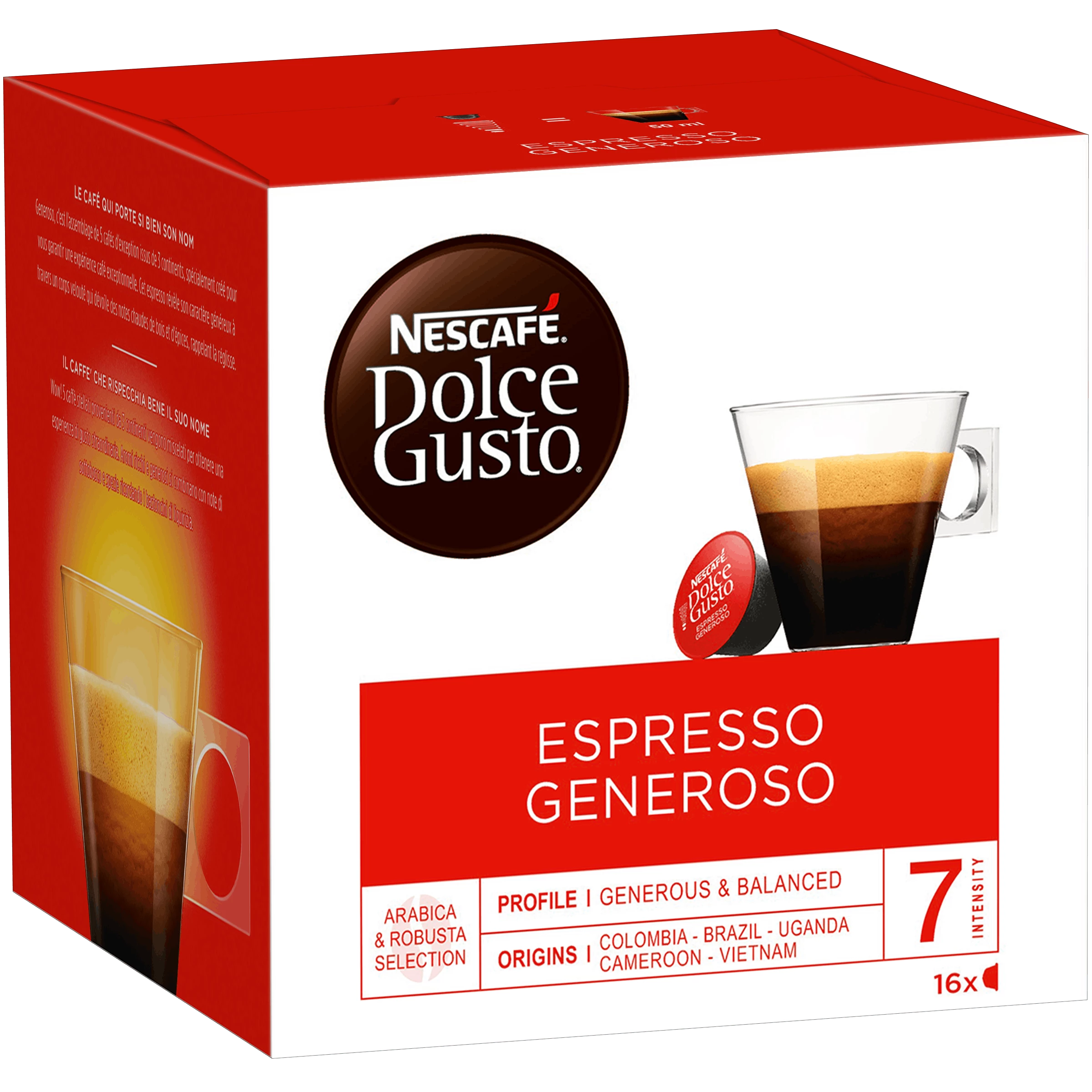 Generous espresso coffee x16 capsules - NESCAFÉ DOLCE GUSTO