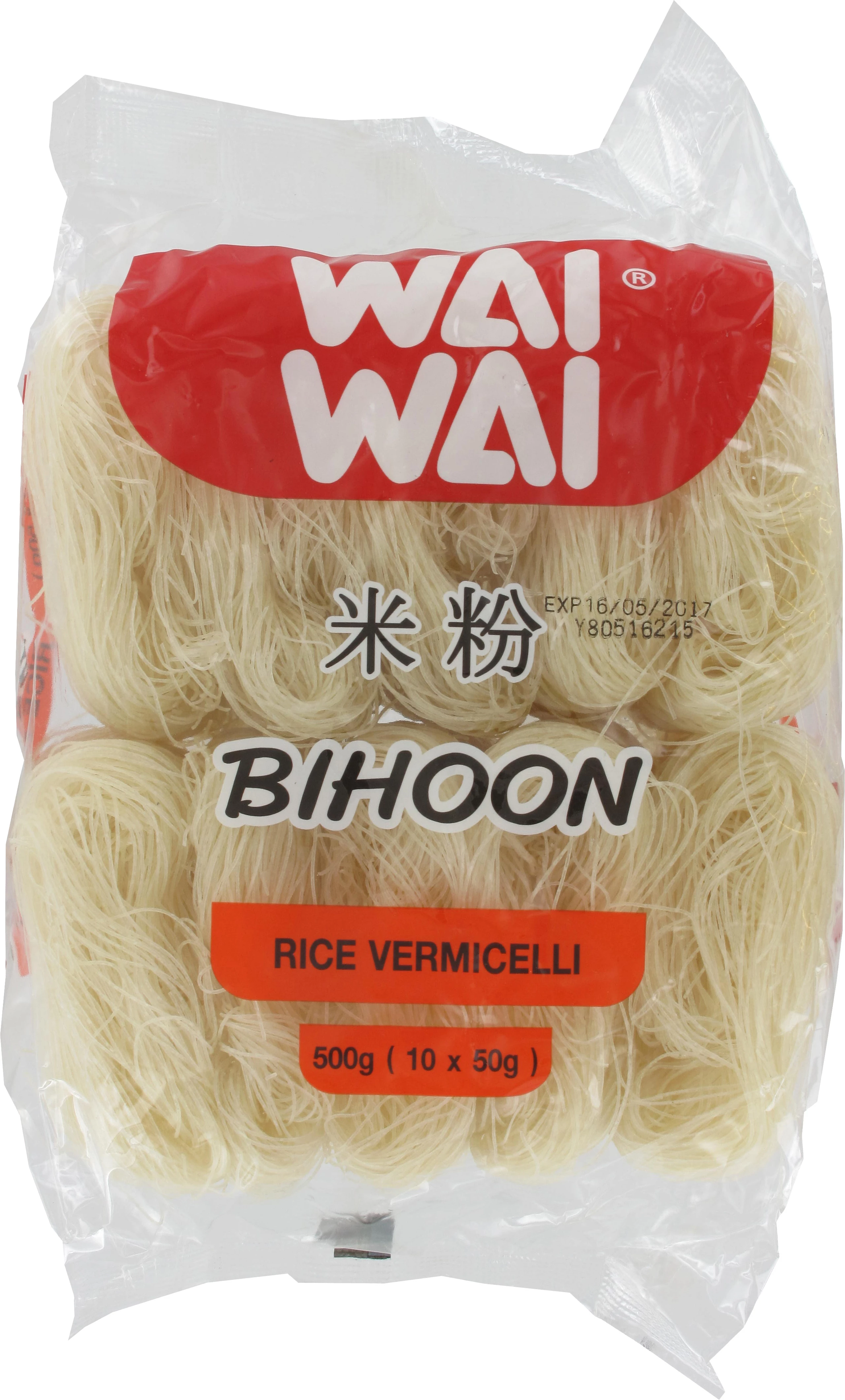 شعيرية الأرز (بيهون) 24 × 500 جرام - Wai Wai Thailand