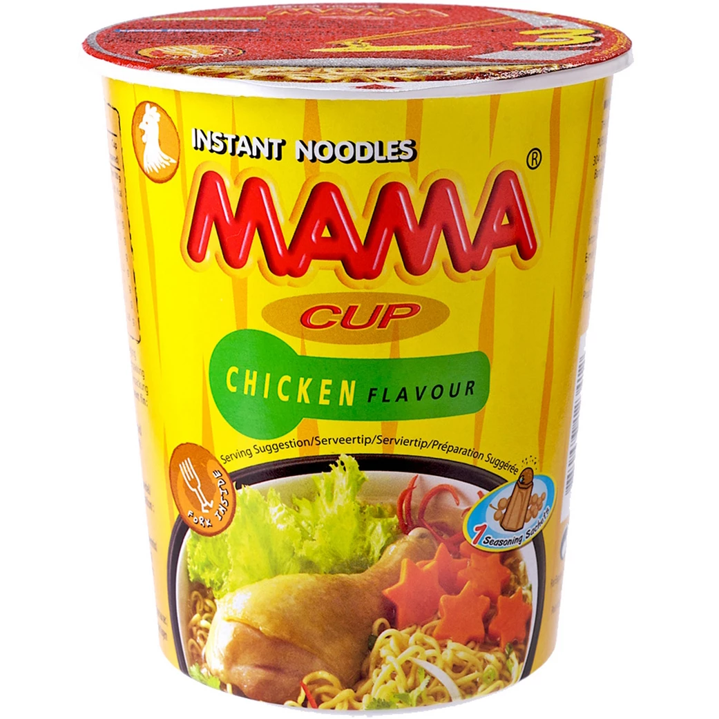 Instant Cup Noodles With Chicken 16 X 70 Gr - Mama