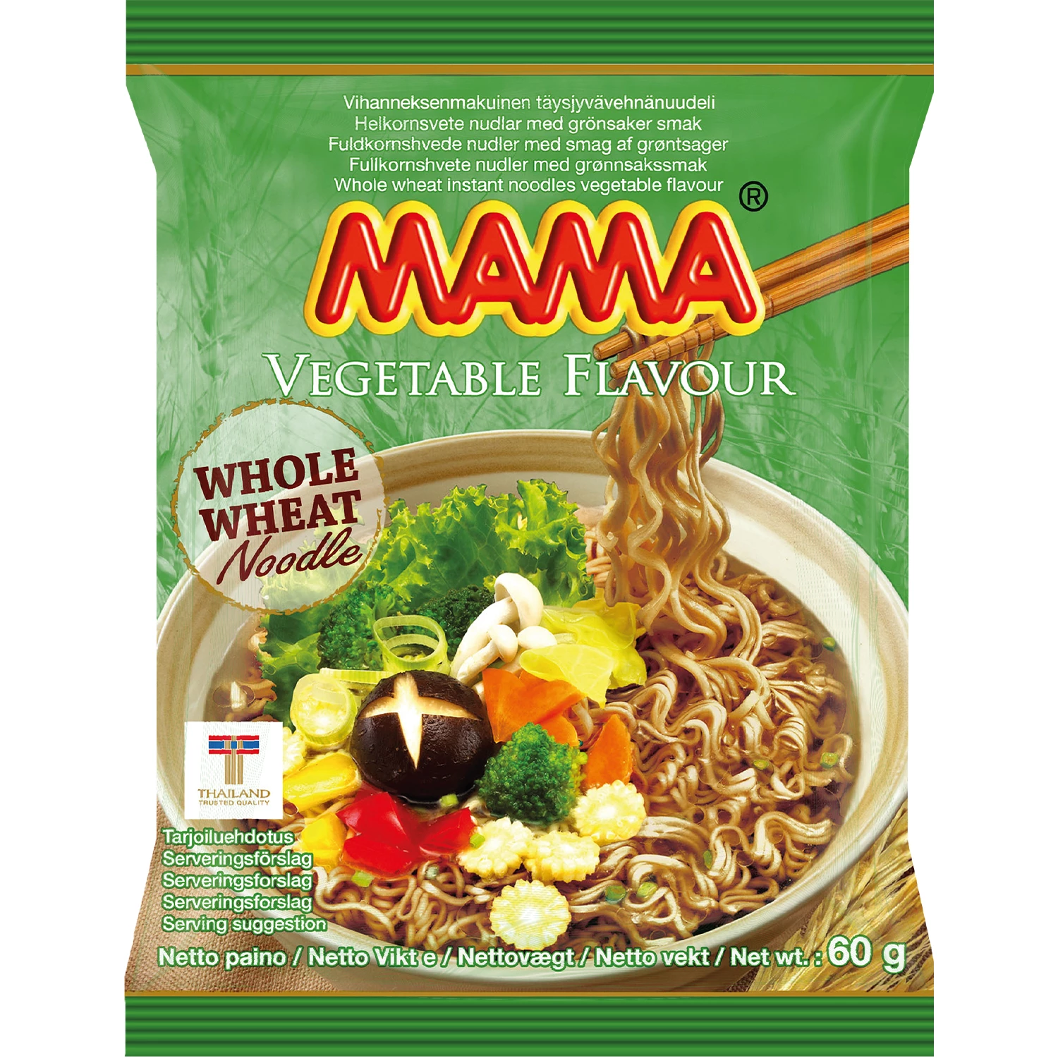 Instant Noodles Whole Wheat Vegetables 12 X 60 Gr - Mama