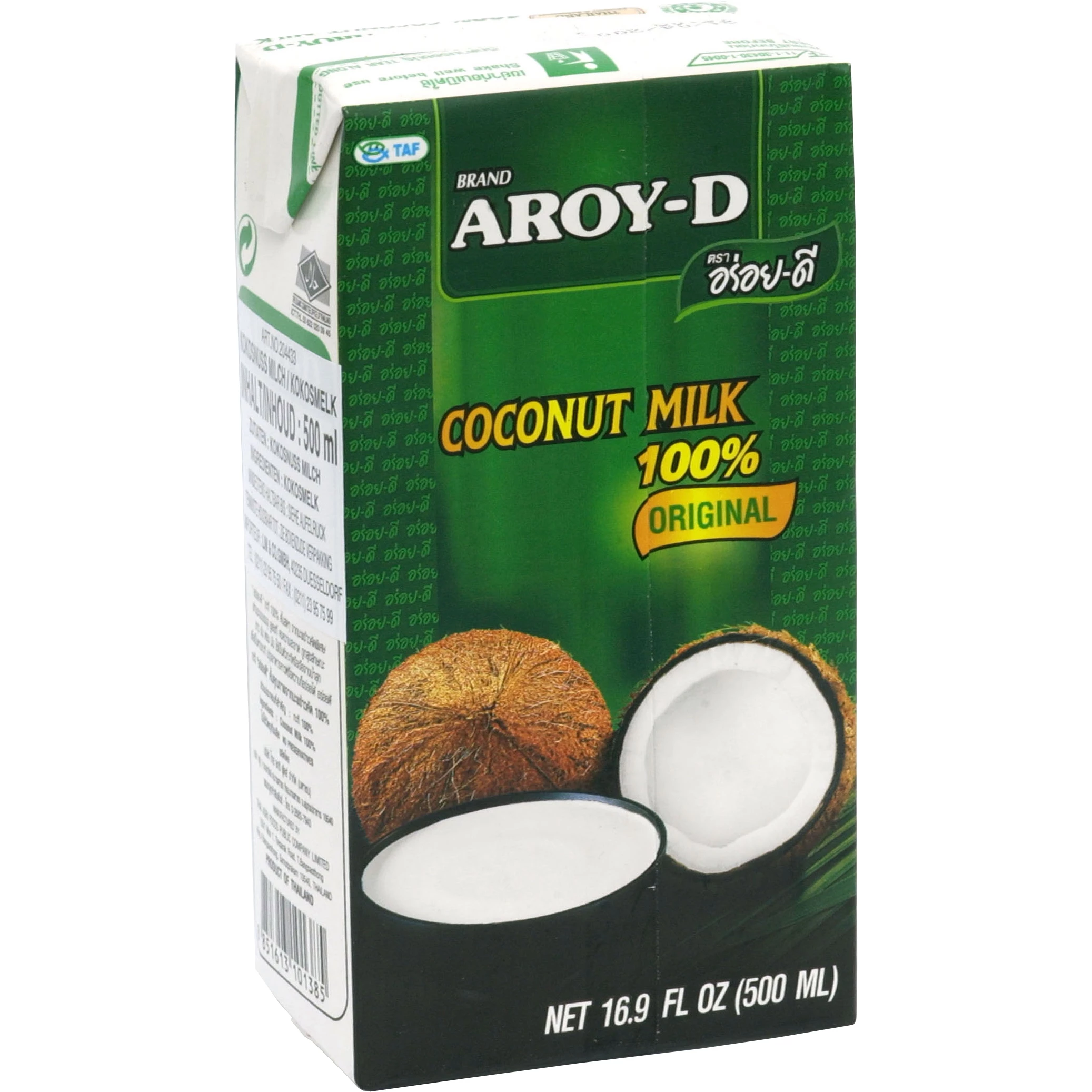 Leche De Coco Uht 17.5 Mg 24 X 500 Ml - AROY-D