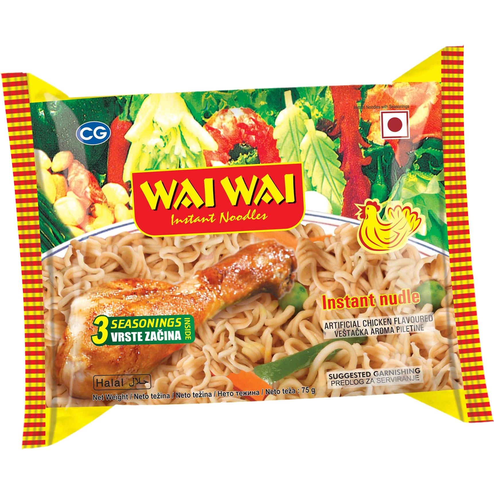 Fideos Instantáneos De Pollo 40 X 75 Gr - Wai Wai