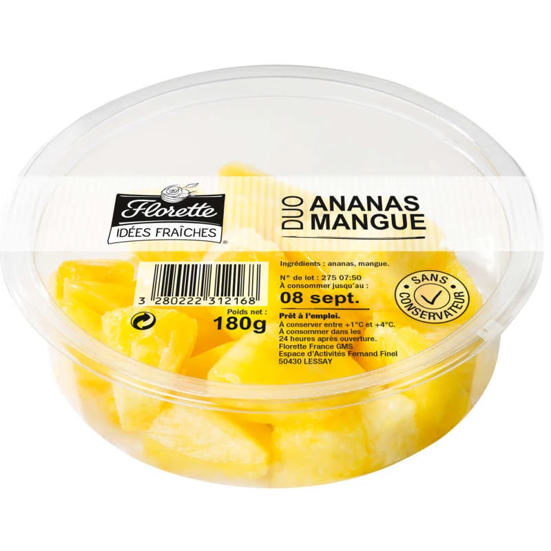 Duo Ananas/mangue 180g