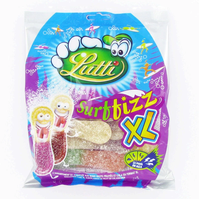 حلوى Surffizz XL المتنوعة الخالية من الغلوتين؛ 200 جرام - LUTTI
