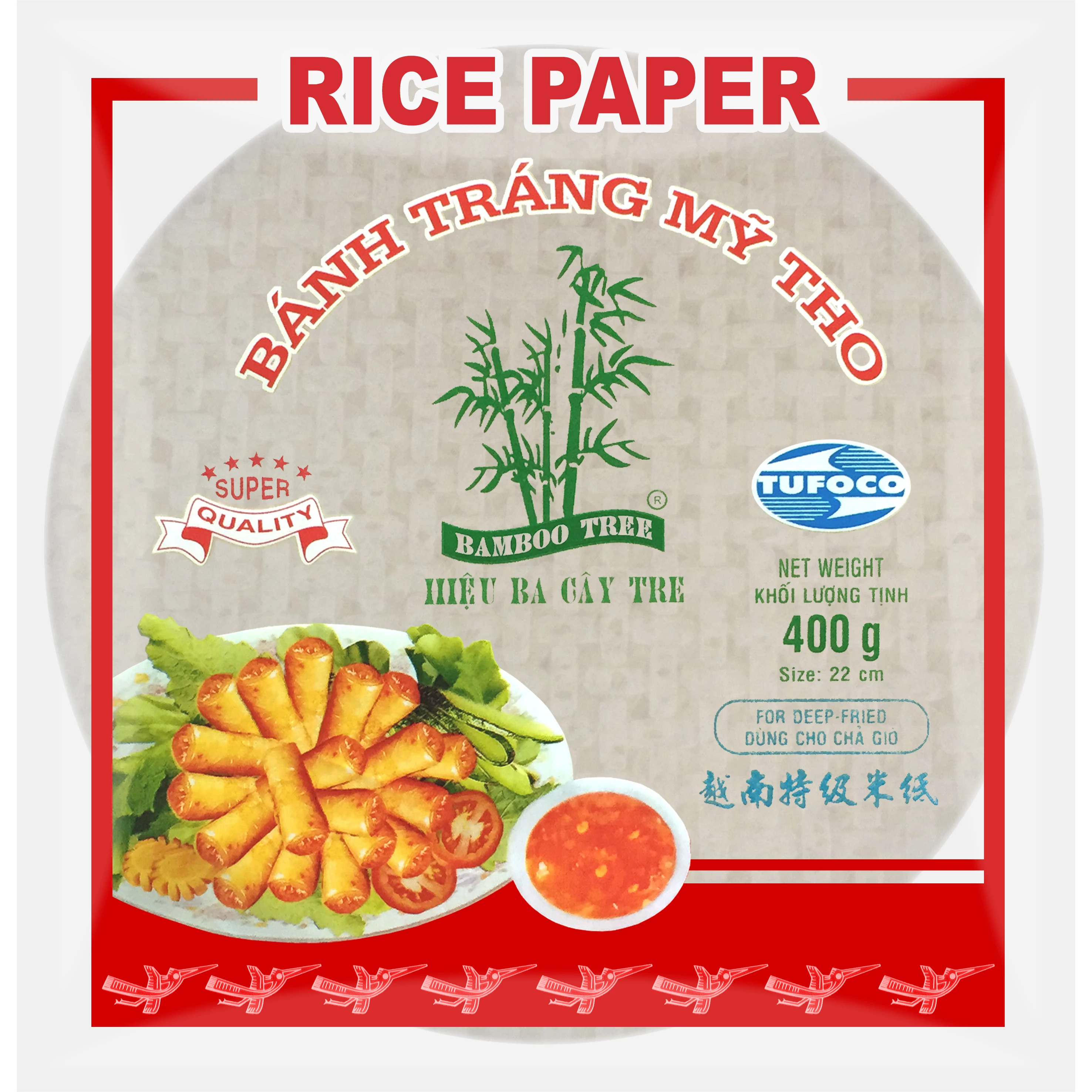 Rice Sheet 22 cm Frying R 36 X 400 Gr - Bamboo Tree