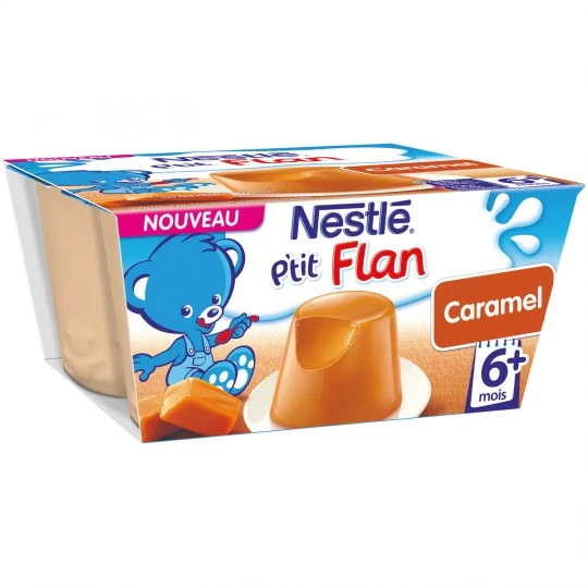 Dessert bébé p'tit flan caramel 6+mois 4x100g - NESTLE