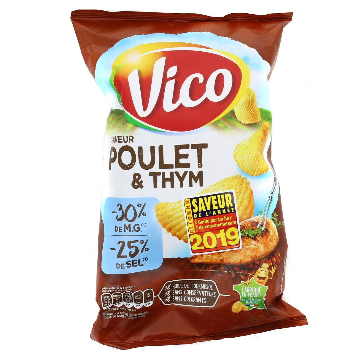 Chips saveur poulet & thym 120g - VICO