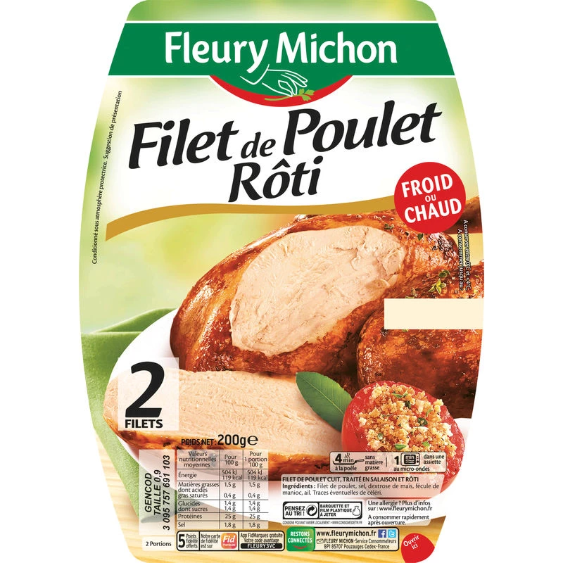 Filet De Poulet Roti, 200g -  FLEURY MICHON