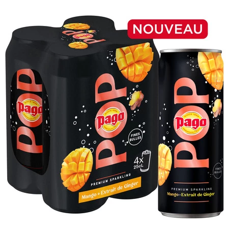 4x25cl Pago Pop Mangue Gingemb