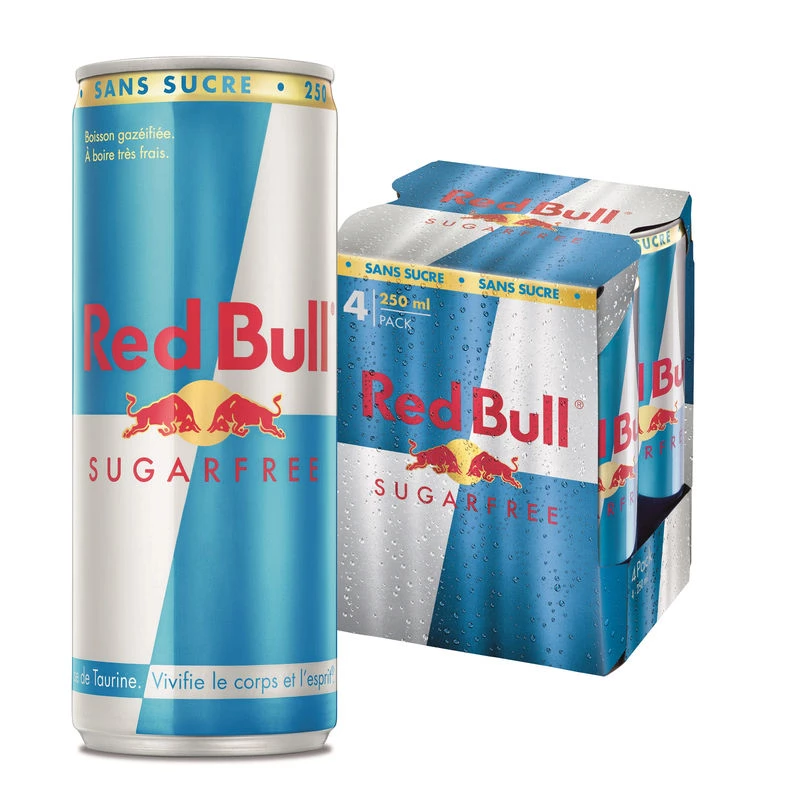 Energy drink without sugar 4x25cl - RED BULL