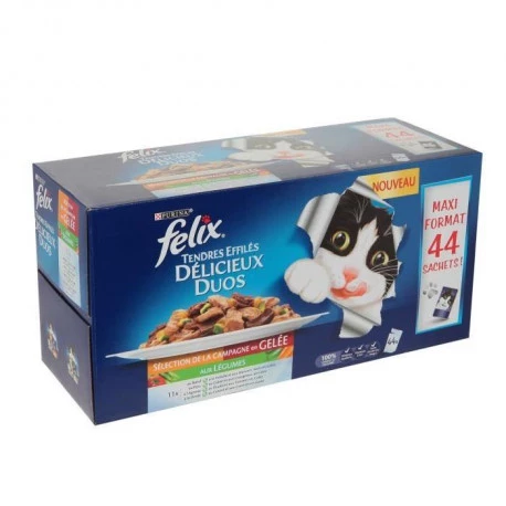 Patée pour chat assortiment Felix 44x100g - FELIX