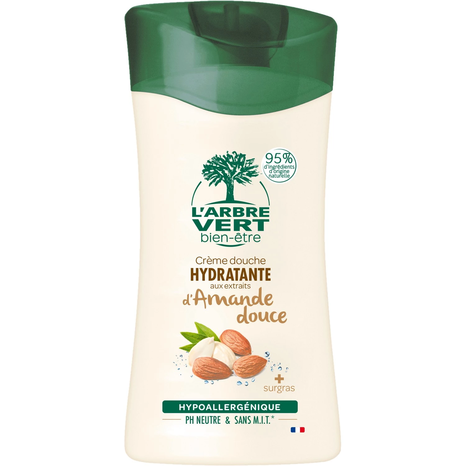 Sweet almond moisturizing shower cream 250ml - L’ARBRE VERT